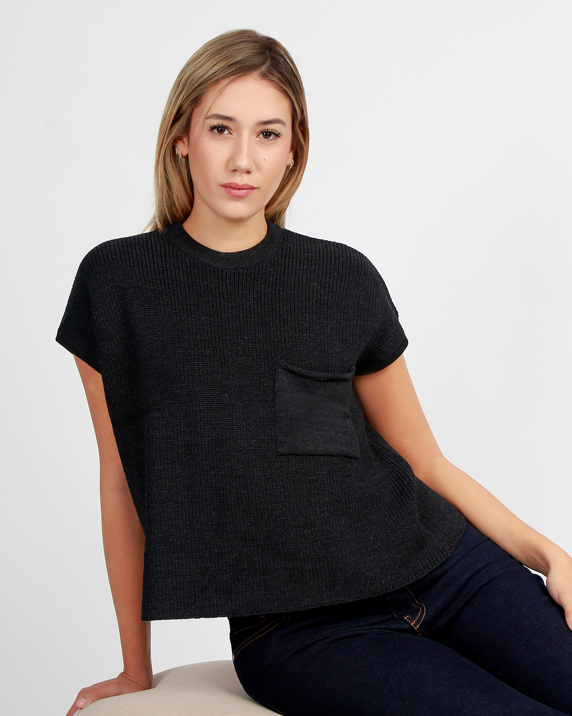 Chompa Perlina-48 Gris