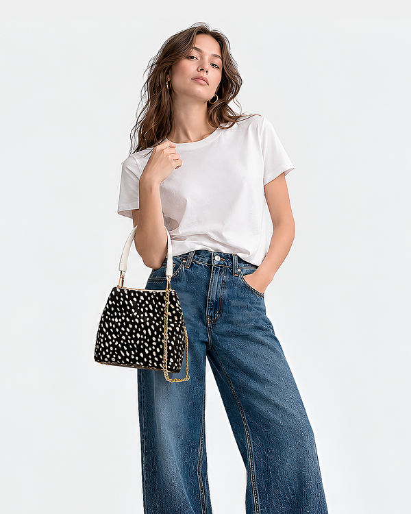 Cartera Clutch DS-3512P Print Negro