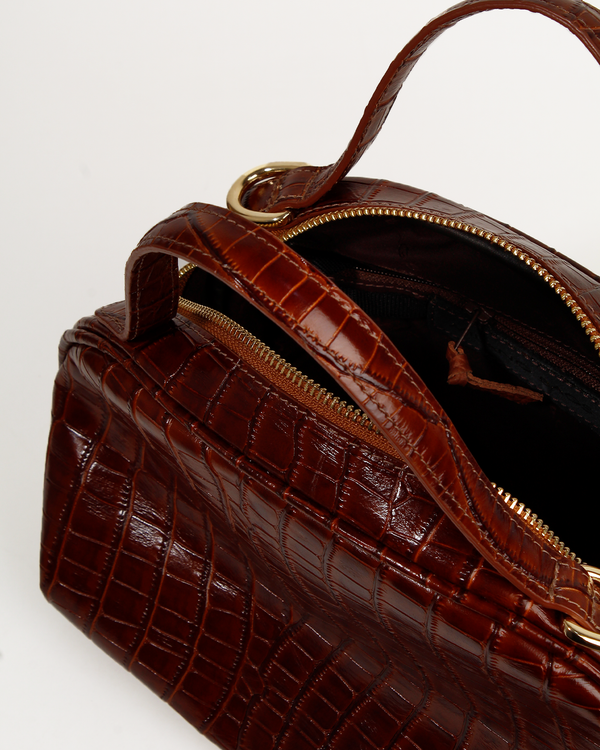 Cartera Satchel DS-3592 Natural Croco