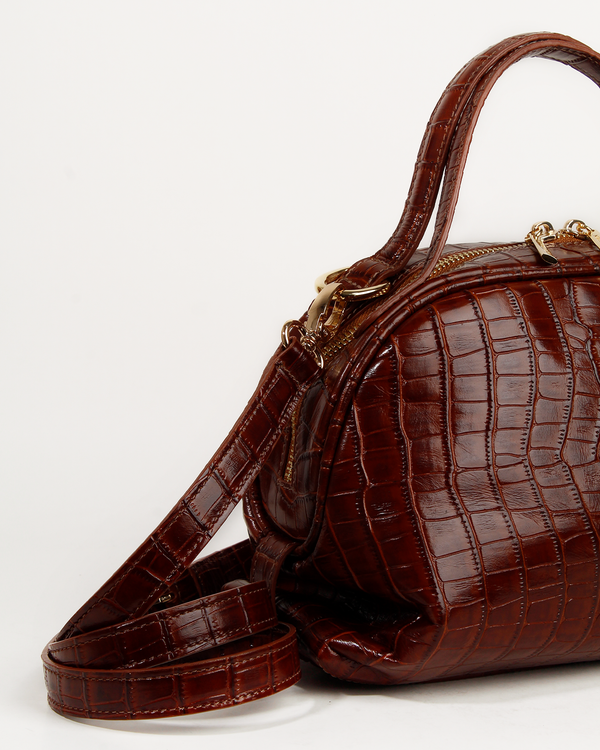 Cartera Satchel DS-3592 Natural Croco