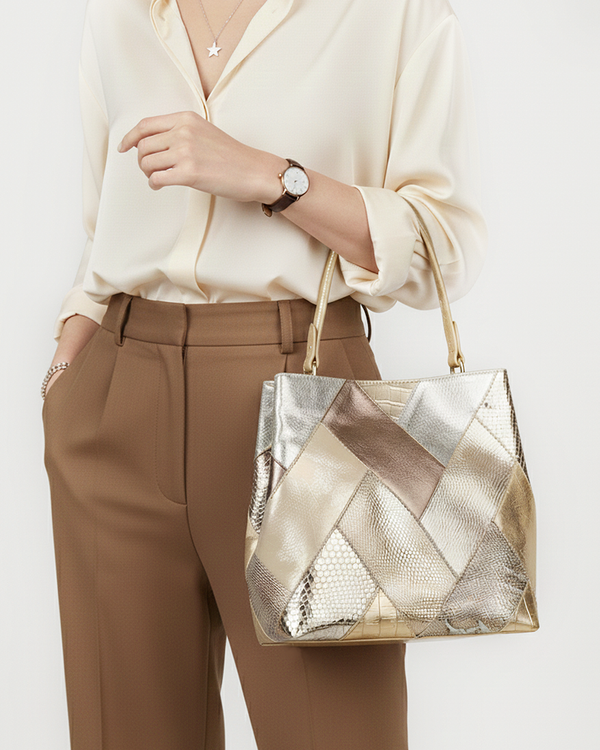 Cartera Satchel DS-3644 Oro