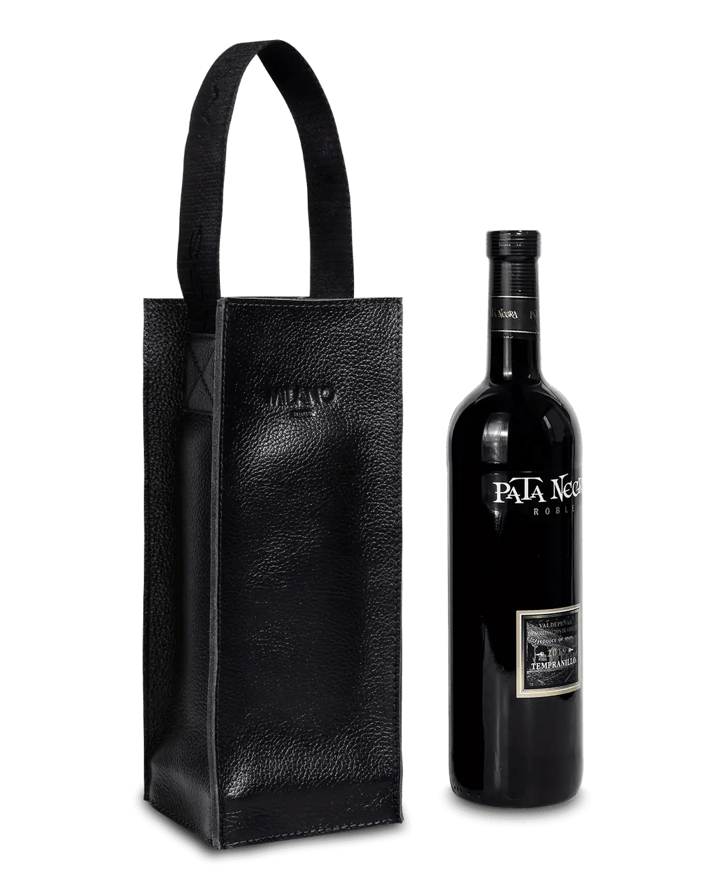Portavino PV-0004 Negro Incluye Botella de Vino Tinto Español