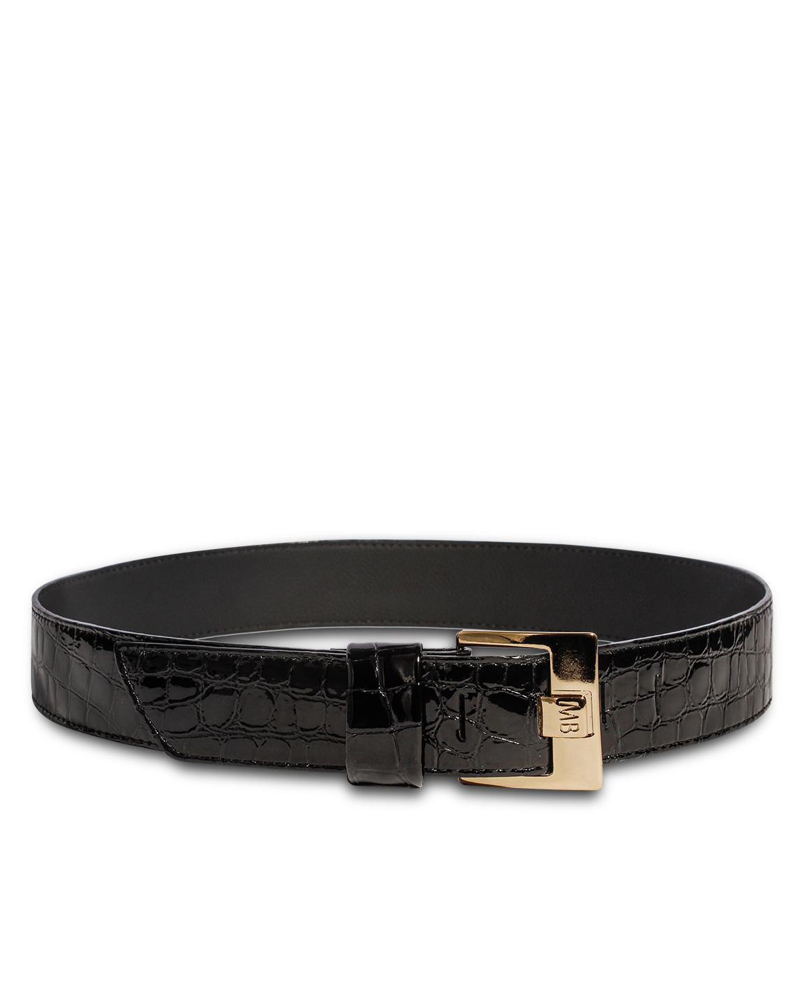 Cinturon Mujer S-400 Negro Croco