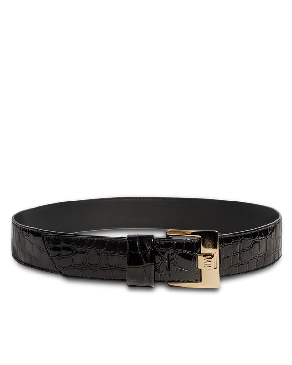 Cinturon Mujer S-400 Negro Croco
