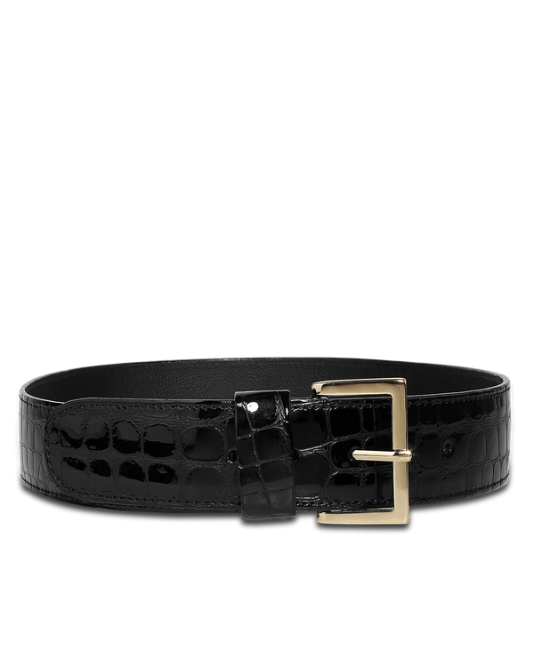 Cinturón Mujer S-0406 Negro Croco