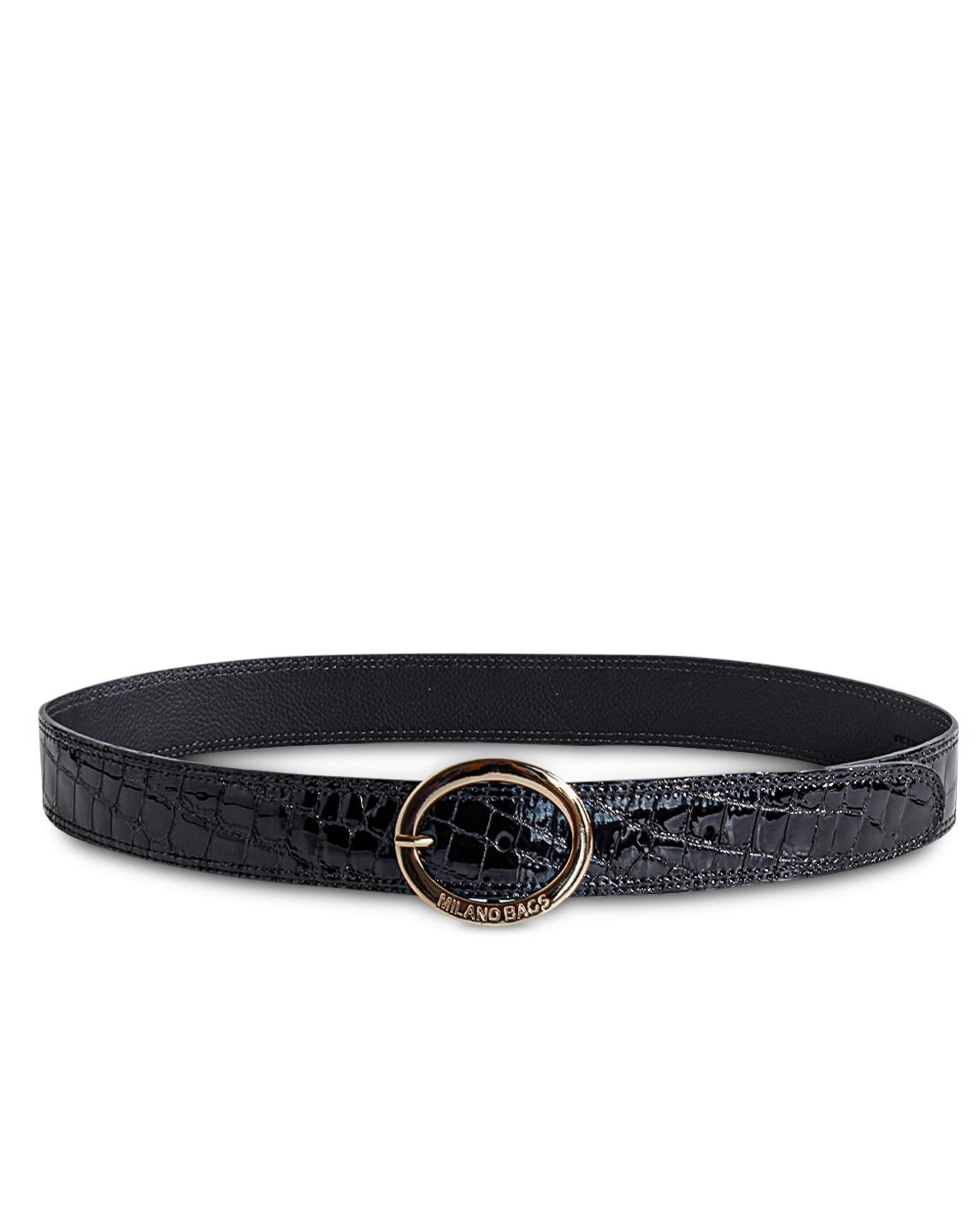 Cinturon Mujer S-245 Negro Croco