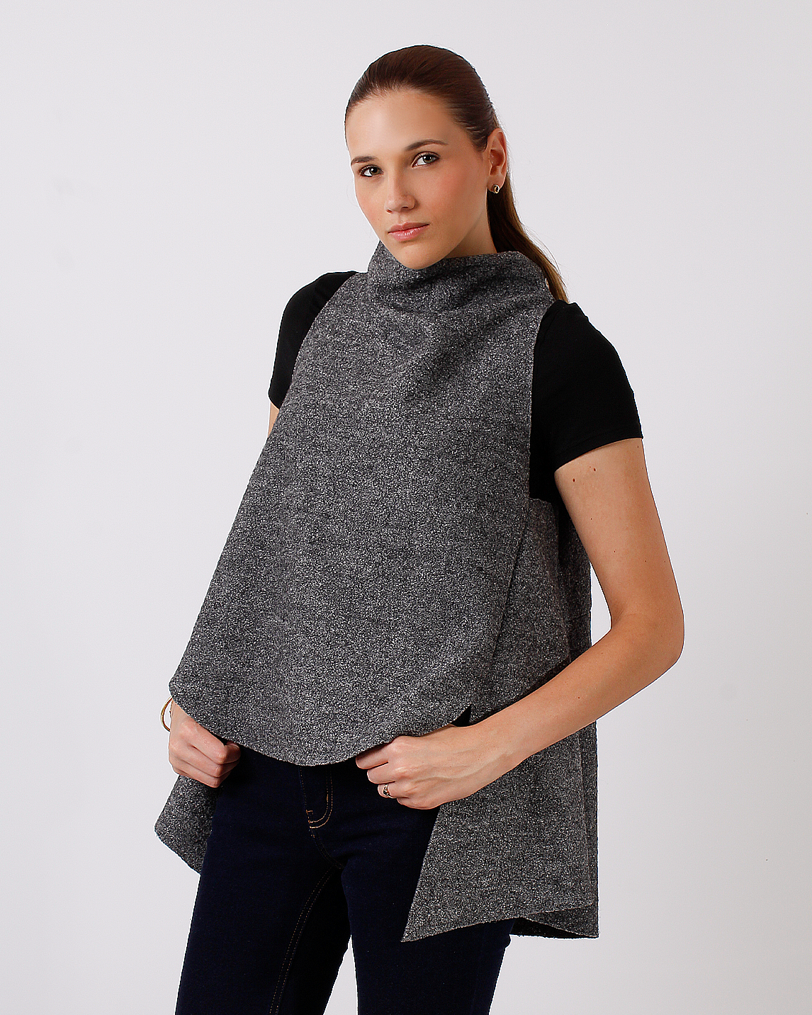 Poncho cozy Gille Gris
