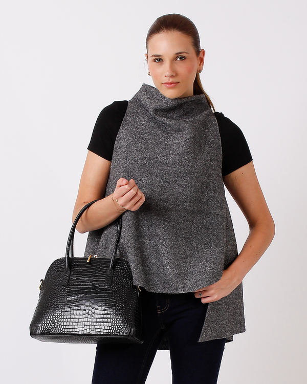 Poncho cozy Gille Gris