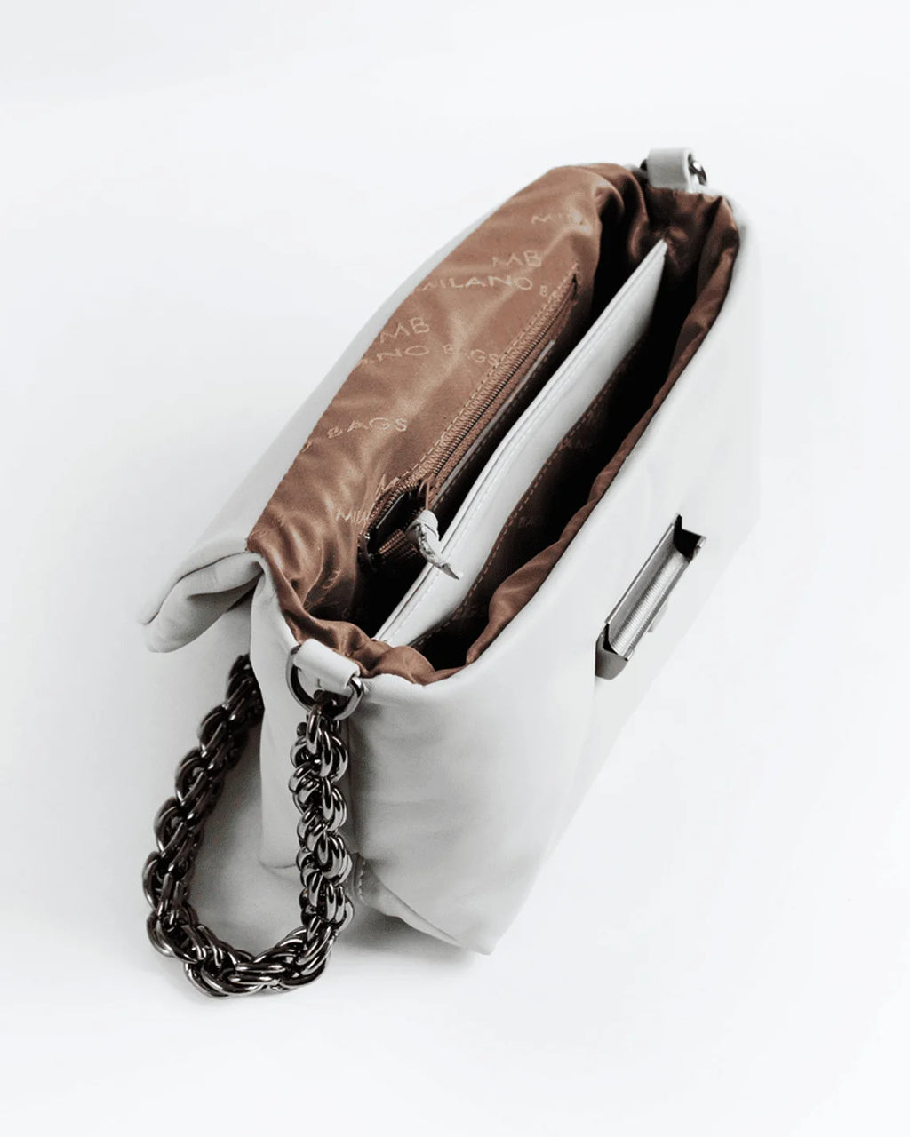 Cartera Puffy DS-3521 Blanco Humo