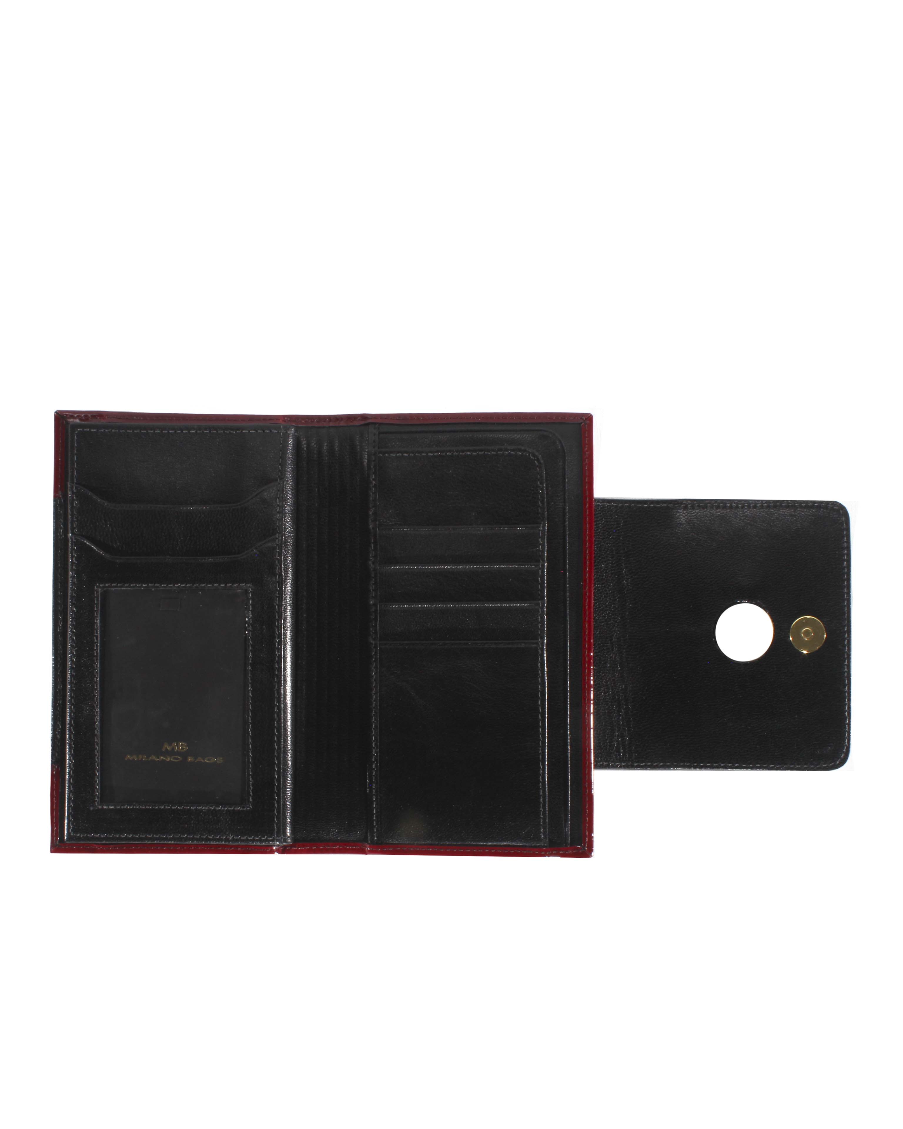 Billetera de Mujer BM-476 Color Rojo con Negro