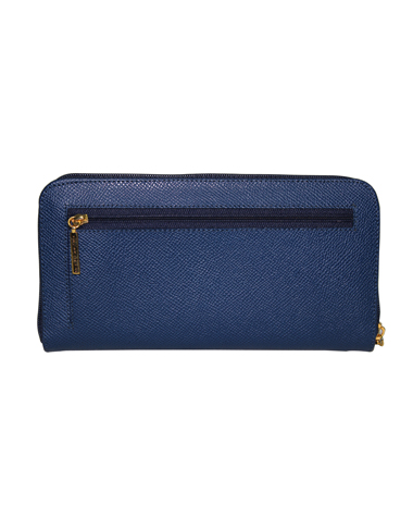 Billetera de Mujer BM-505 Color Azul en Cuero Zafiano