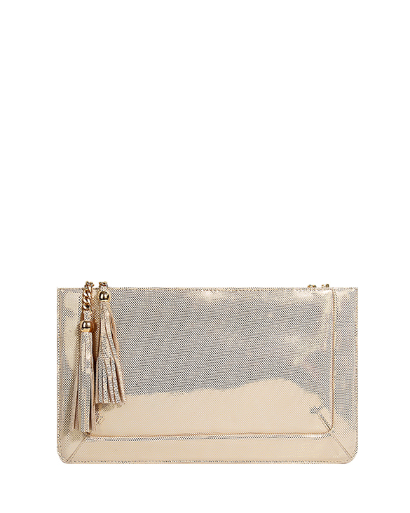 Cartera Clutch & Evening DS-2918 Color Oro