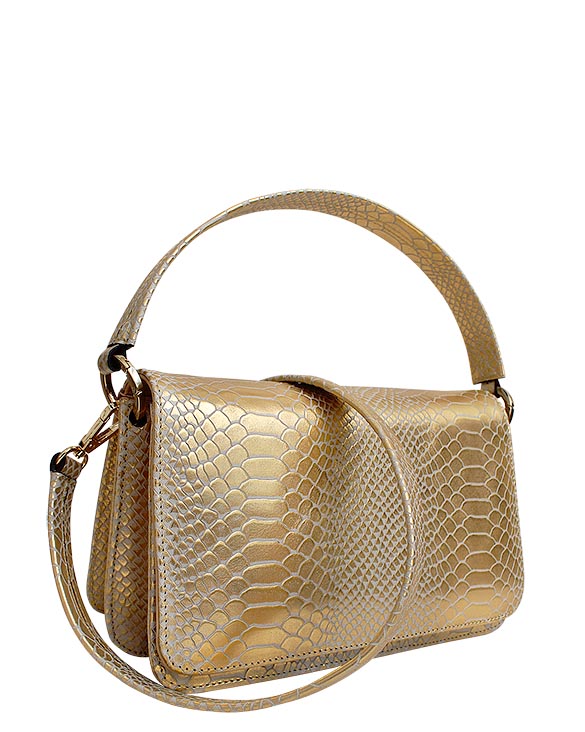Cartera Satchel DS-2995 Color Oro