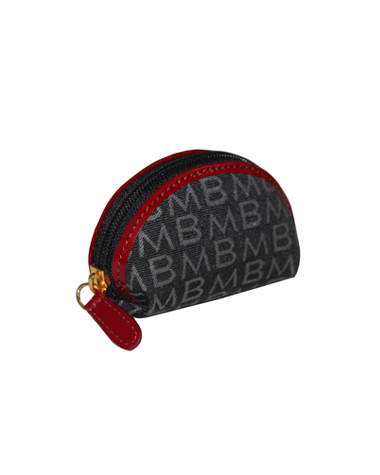 Monedero M-38LN Color Negro con Detalles en Rojo