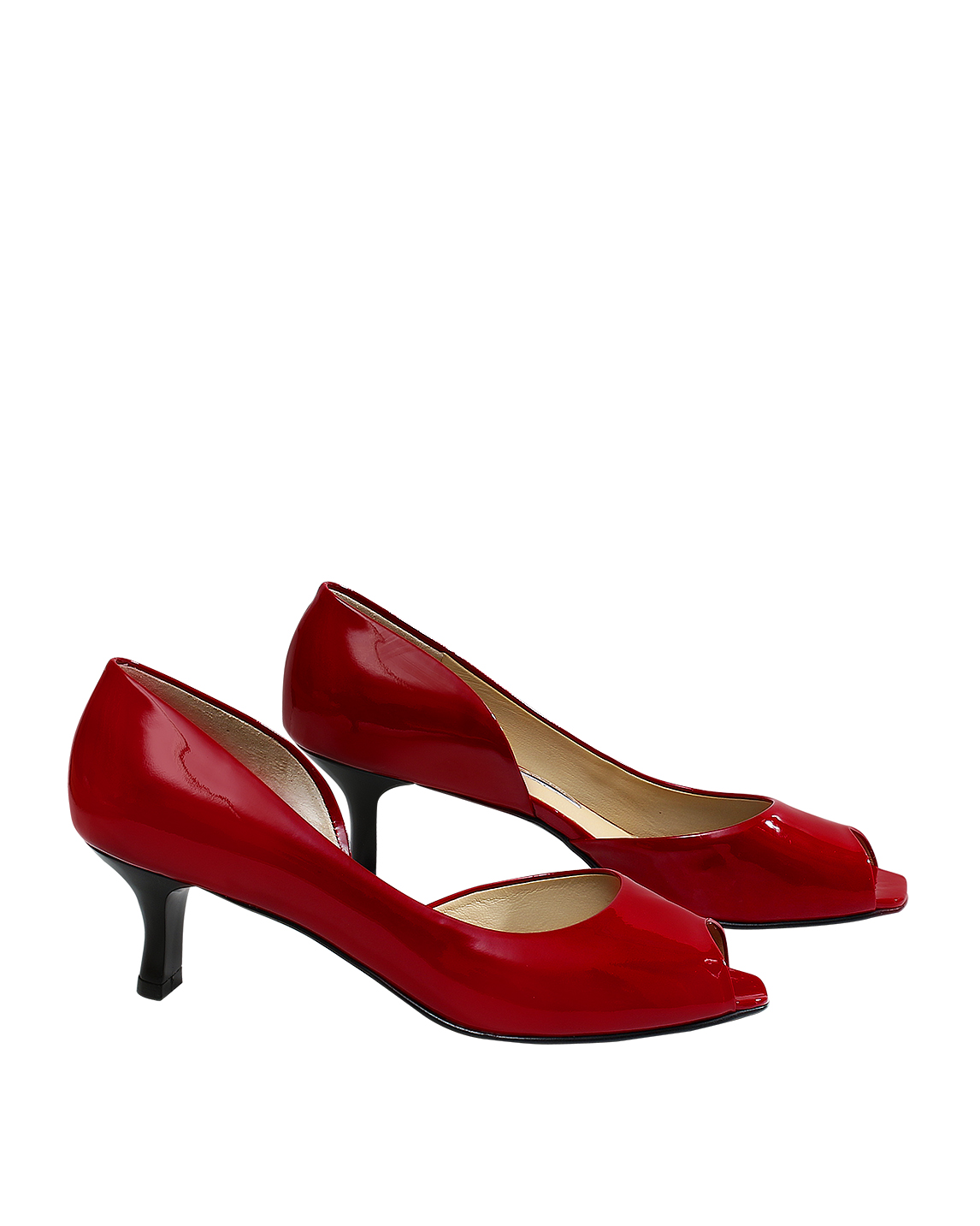 Zapato Peep Toe FRP-9345 Color Rojo